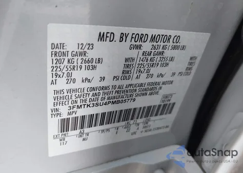 2023 Ford Mustang Mach-E Premium from USA, damaged, VIN 3FMTK3SU4PMB05779